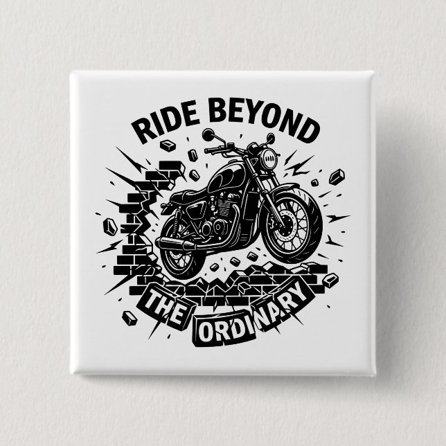 Chapa Cuadrada Biker Beyond Limits Ride (Anverso)