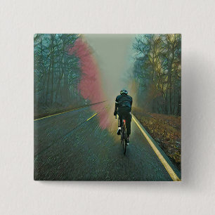 Chapa Cuadrada Biking Lover Gift   Cycling Painting