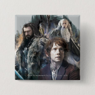 Chapa Cuadrada BILBO BAGGINS™, THORIN OAKENSHIELD™ y Gandalf