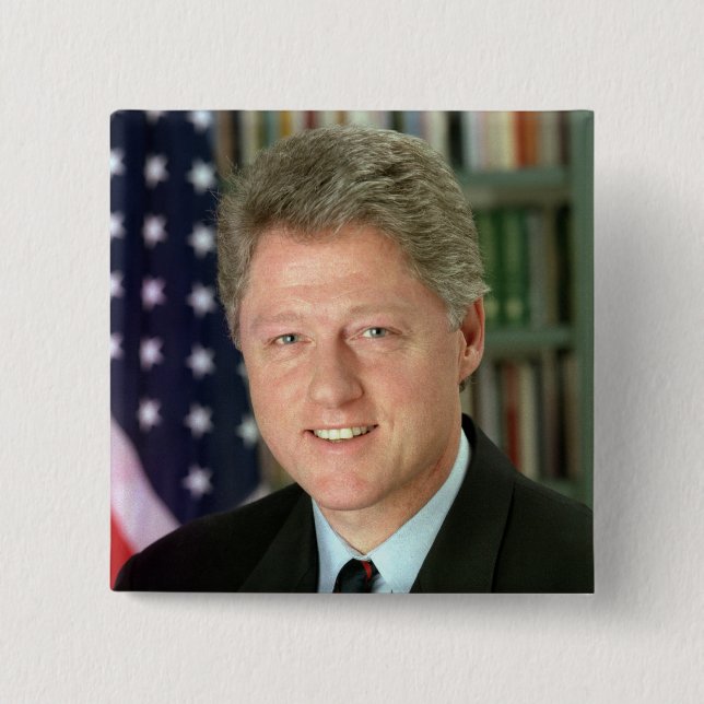 Chapa Cuadrada Bill Clinton (Anverso)