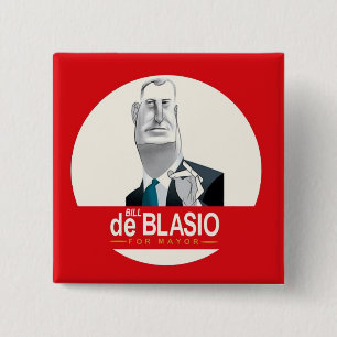 Chapa Cuadrada Bill de Blasio NYC alcalde 2013