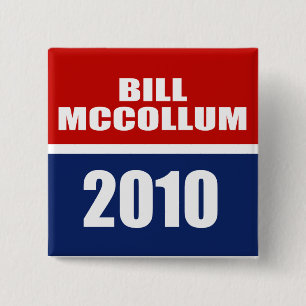 CHAPA CUADRADA BILL MCCOLLUM PARA EL GOBERNADOR