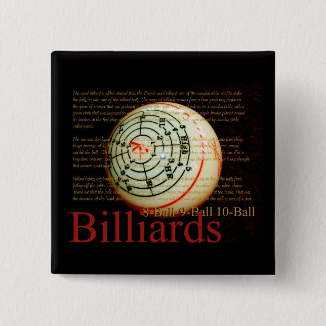 Chapa Cuadrada Billards (Anverso)
