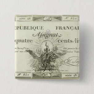 Chapa Cuadrada Billete de banco de cuatrocientos livre, el 21 de