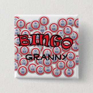 Chapa Cuadrada Bingo "Nombre" sobre bolas de bingo