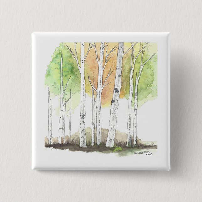 Chapa Cuadrada Birch tree button (Anverso)