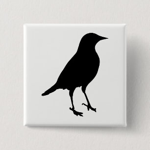 Chapa Cuadrada Bird Silhouette