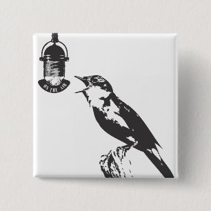 CHAPA CUADRADA BIRD SINGING