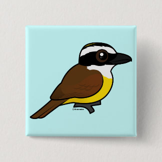 Chapa Cuadrada Birdorable gran Kiskadee