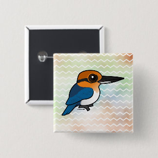Chapa Cuadrada Birdorable Guam Kingfisher