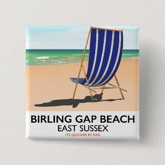 Chapa Cuadrada Birling Gap Bea, poster de viajes de la cosecha de