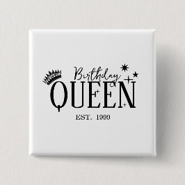 Chapa Cuadrada Birthday queen