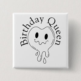 Chapa Cuadrada Birthday Queen