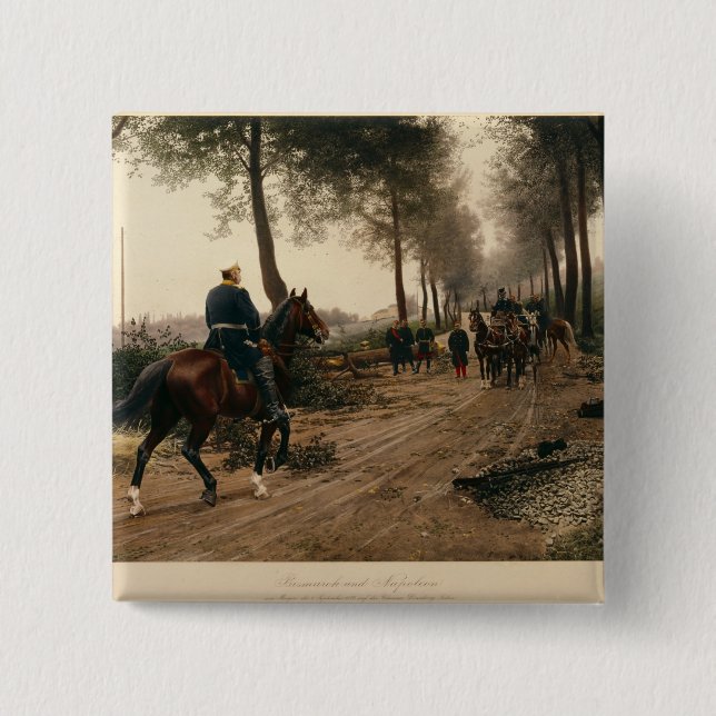 Chapa Cuadrada Bismarck y Napoleon (Anverso)