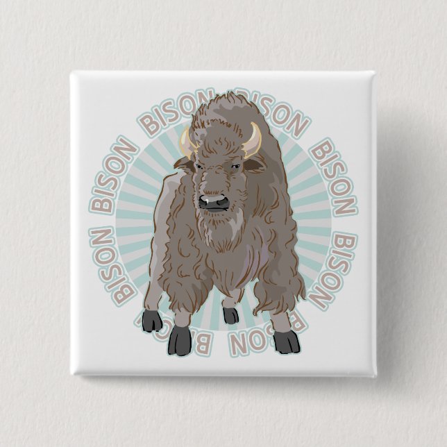 Chapa Cuadrada Bisonte clásico (Anverso)
