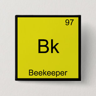 Chapa Cuadrada Bk - Tee símbolo de elemento de química divertid