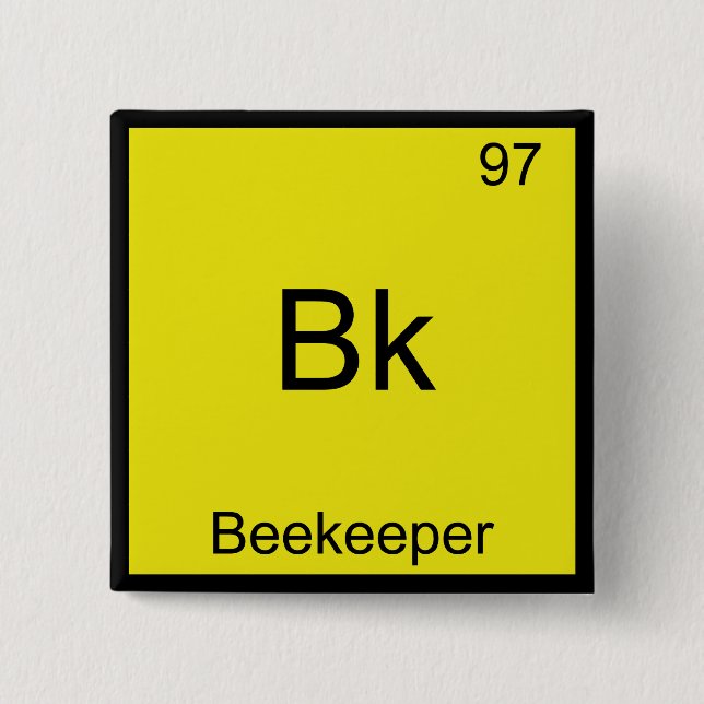 Chapa Cuadrada Bk - Tee símbolo de elemento de química divertida  (Anverso)