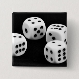 Chapa Cuadrada Black And White Dices