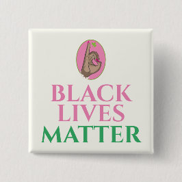 Chapa Cuadrada Black Lives Matter Pink and Green