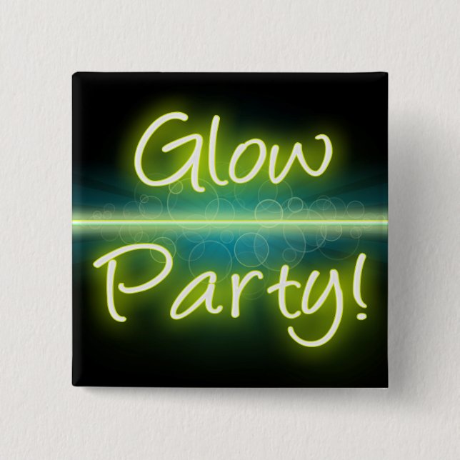 Chapa Cuadrada Blacklight amarillo/verde del fiesta del (Anverso)