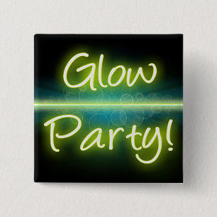 Chapa Cuadrada Blacklight amarillo/verde del fiesta del