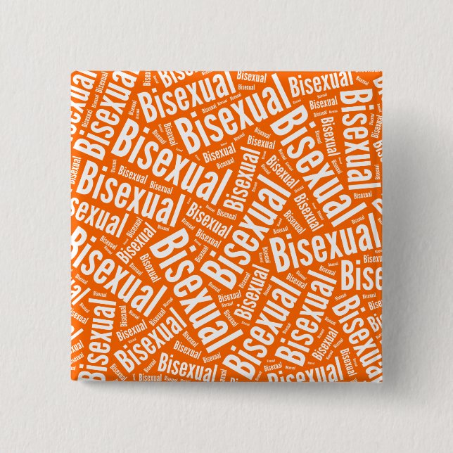 CHAPA CUADRADA BLANCO BISEXUAL DEL MODELO DE LA PALABRA - .PNG (Anverso)