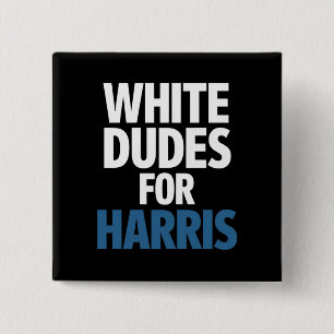 Chapa Cuadrada Blancos por Harris Kamala Harris Elección 2024