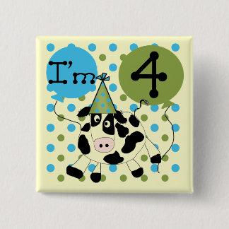 Chapa Cuadrada Blue Cow camisetas de cumpleaños y regalos