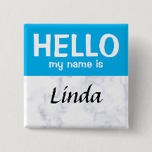 Blue Personalized Hello my name is custom