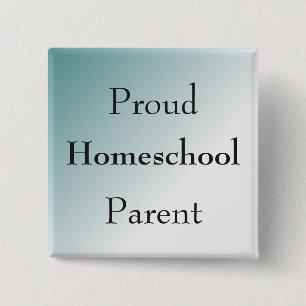 Chapa Cuadrada Blue Proud Homeschool Parent
