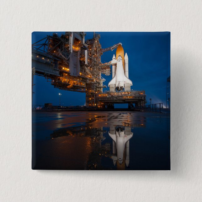 Chapa Cuadrada Blue Sky for Space Shuttle Atlantis Launch (Anverso)