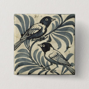 Chapa Cuadrada Bluebirds (w/c en el papel)