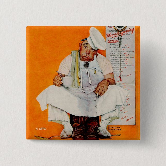 Chapa Cuadrada Blues del Día de Acción de Gracias (Anverso)