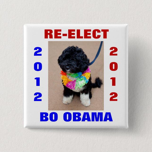 CHAPA CUADRADA BO OBAMA 2012 (Anverso)