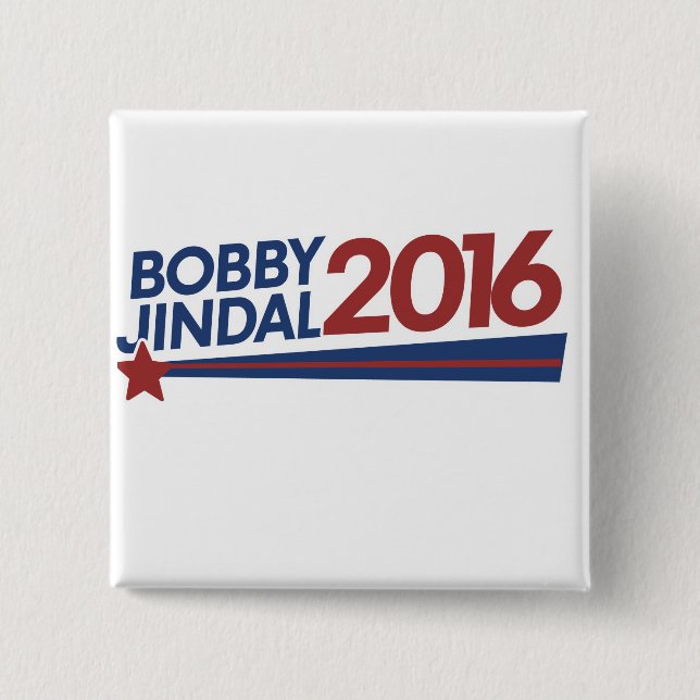 Chapa Cuadrada Bobby Jindal 2016 (Anverso)
