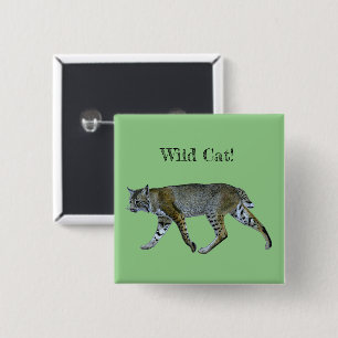 Chapa Cuadrada Bobcat de gato salvaje