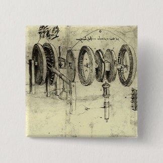 Chapa Cuadrada Boceto de ingeniería de una rueda de Leonardo da V
