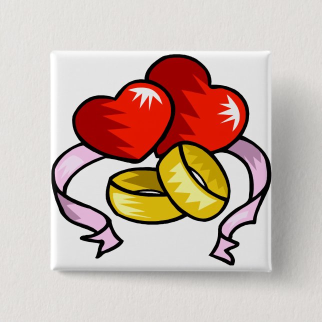 Chapa Cuadrada Boda Anda Bajo El Corazón (Anverso)