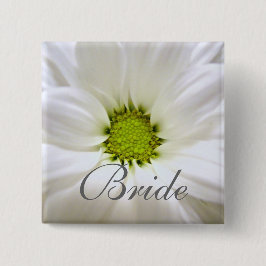 Chapa Cuadrada boda de flores de margarita blanca pura