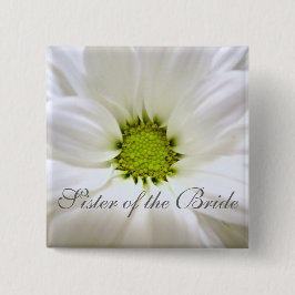 Chapa Cuadrada boda de flores de margarita blanca pura