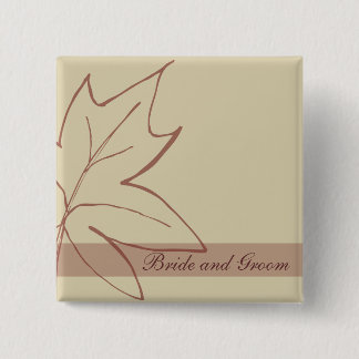 Chapa Cuadrada Boda de hoja de arce de otoño