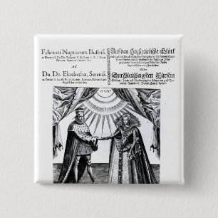 Chapa Cuadrada Boda de princesa Elizabeth
