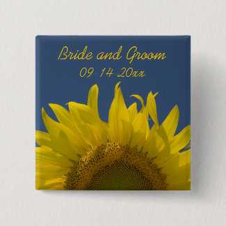Chapa Cuadrada Boda del ascenso del girasol