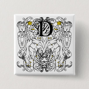 Chapa Cuadrada Boda del Renacimiento de Lion Rampant