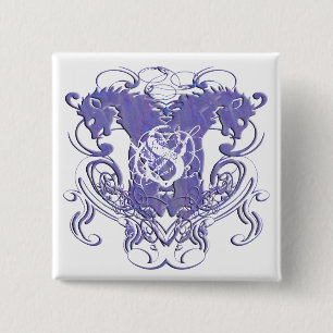 Chapa Cuadrada Boda del Renacimiento de Lion Rampant