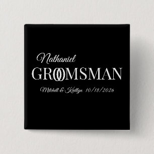 Chapa Cuadrada Boda Groomsman