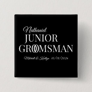 Chapa Cuadrada Boda Groomsman Junior