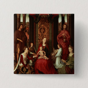 Chapa Cuadrada Boda mística de St. Catherine y otros santos