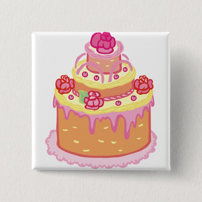 Chapa Cuadrada Boda Take Three Tiers (Anverso)