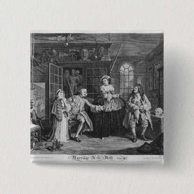 Chapa Cuadrada Boda un modo del la (Anverso)